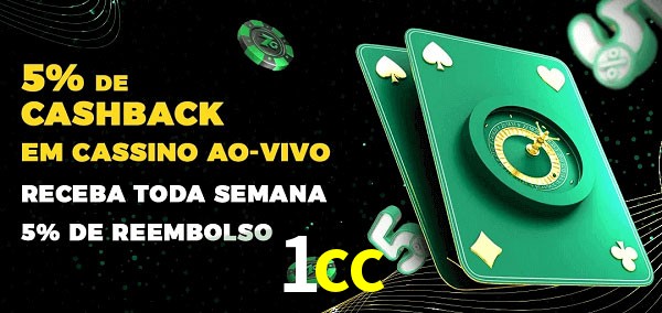 Promoções do cassino ao Vivo 1cc